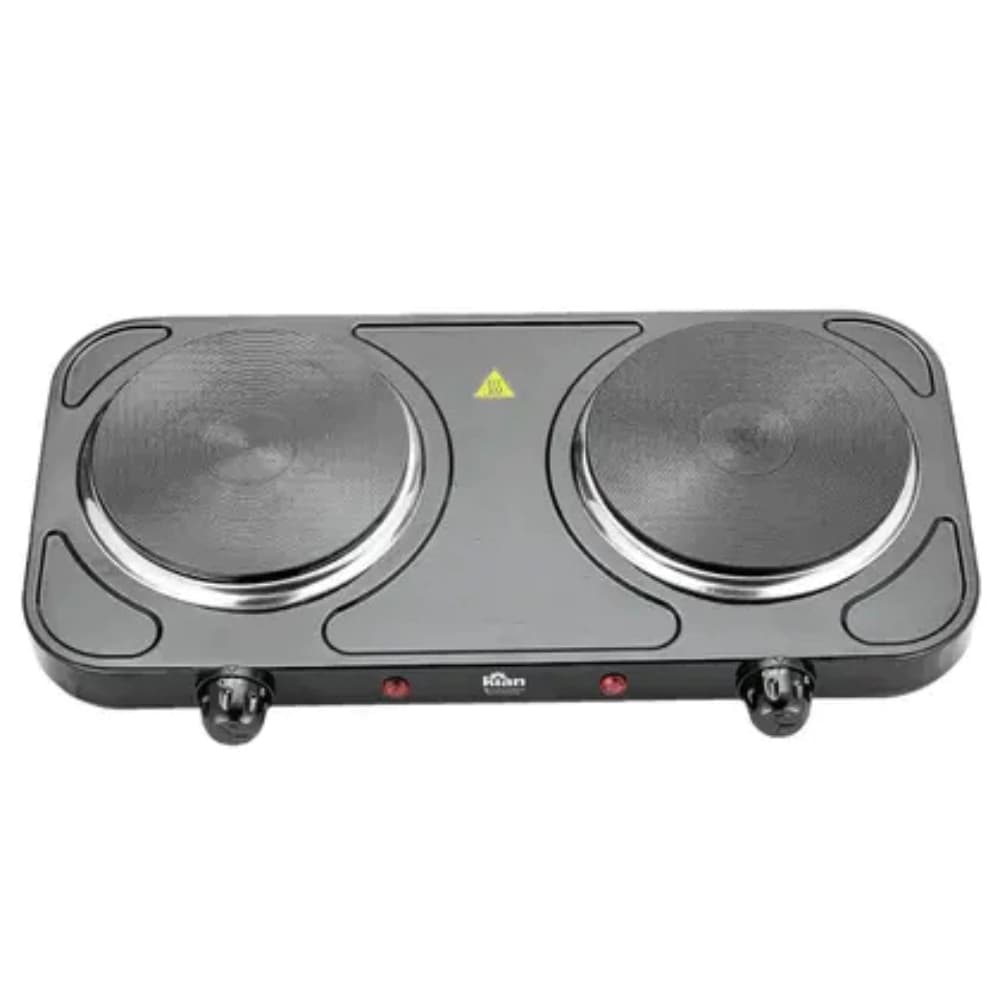 Fogão Elétrico 2 Bocas Kian 2000W - 127V Preto: Aquecimento Rápido e 5 Níveis de Temperatura
