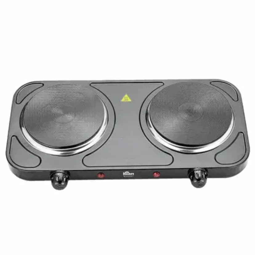 Fogão Elétrico 2 Bocas Kian 2000W - 127V Preto: Aquecimento Rápido e 5 Níveis de Temperatura