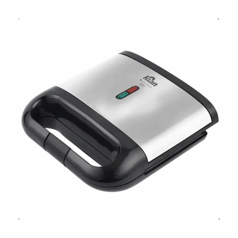 Sanduicheira Elétrica 2 em 1 Grill + Tostadeira Antiaderente Inox Fácil de Limpar 750W 127V