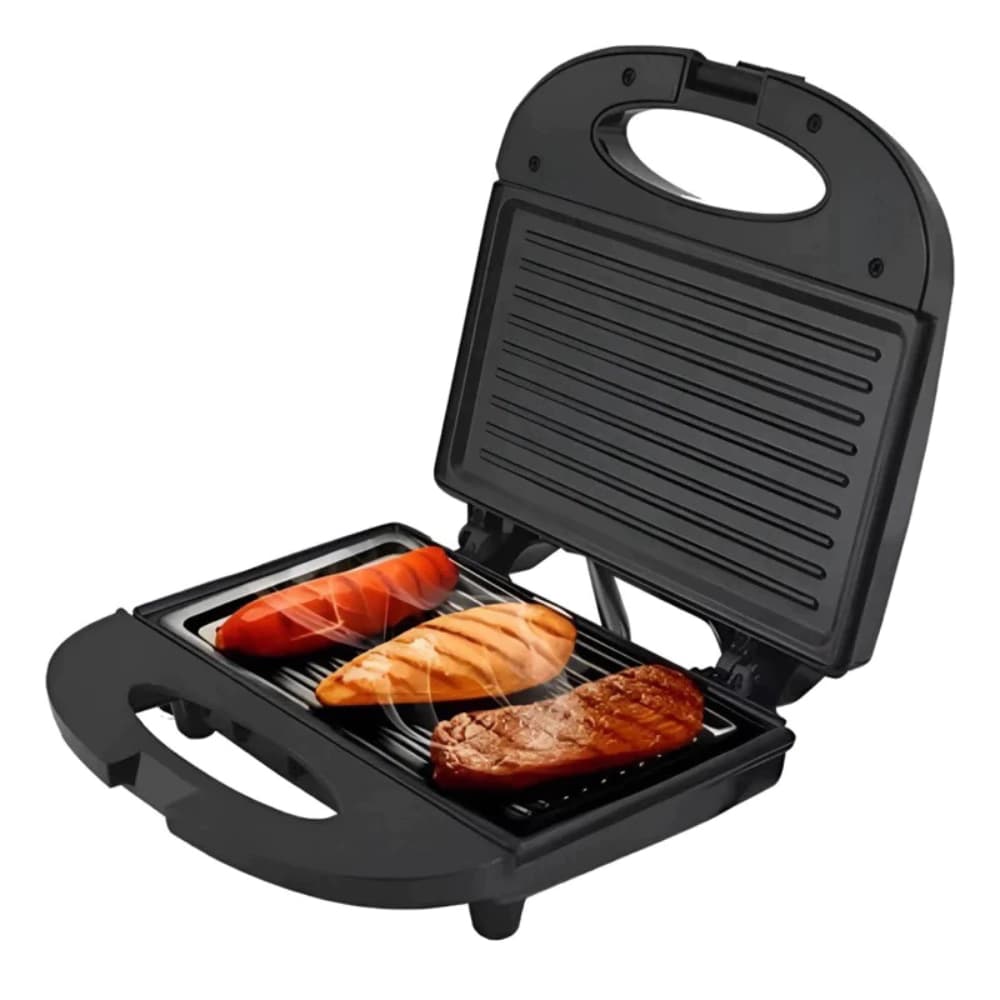 Sanduicheira Grill 2 Em 1 Preta Elétrica 127v 750w Kian Preto 127v